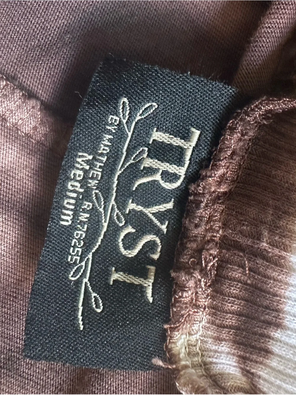 Tryst Brown and White Tie-Dye Maxi Skirt - Picture 4 of 5